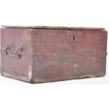 FANTASTIC 17TH CENTURY OAK AND IRON BOUND CARRIAGE / STORAGE BOX