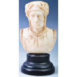 19TH CENTURY ITALIAN GRAND TOUR WHITE MARBLE BUST OF DANTE