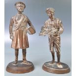 PAIR OF COMPANY SCHOOL EAST INDIA COMPANY TERRACOTTA FIGURINES