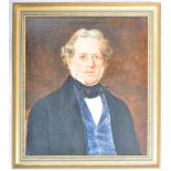 19TH CENTURY OIL ON CANVAS PAINTING OF MARTIN HUTSTEIN - LOCAL INTEREST