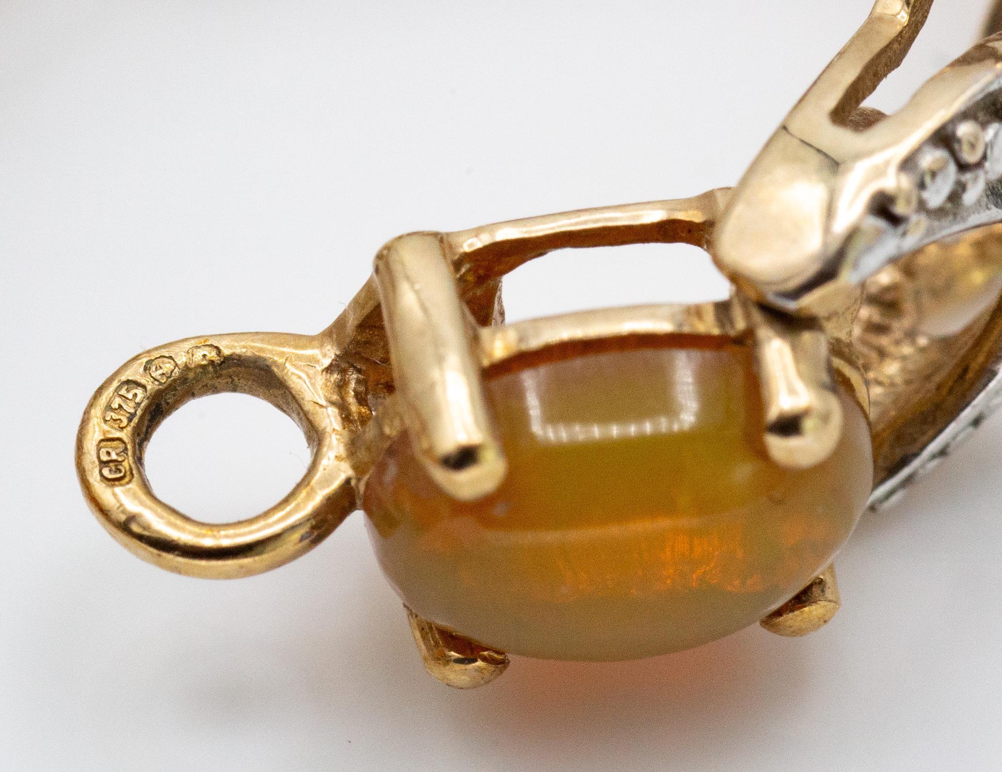 9ct Gold Diamond & Welo Opal Bracelet - Image 4 of 4