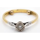 An 18ct Gold & Diamond Solitaire Ring