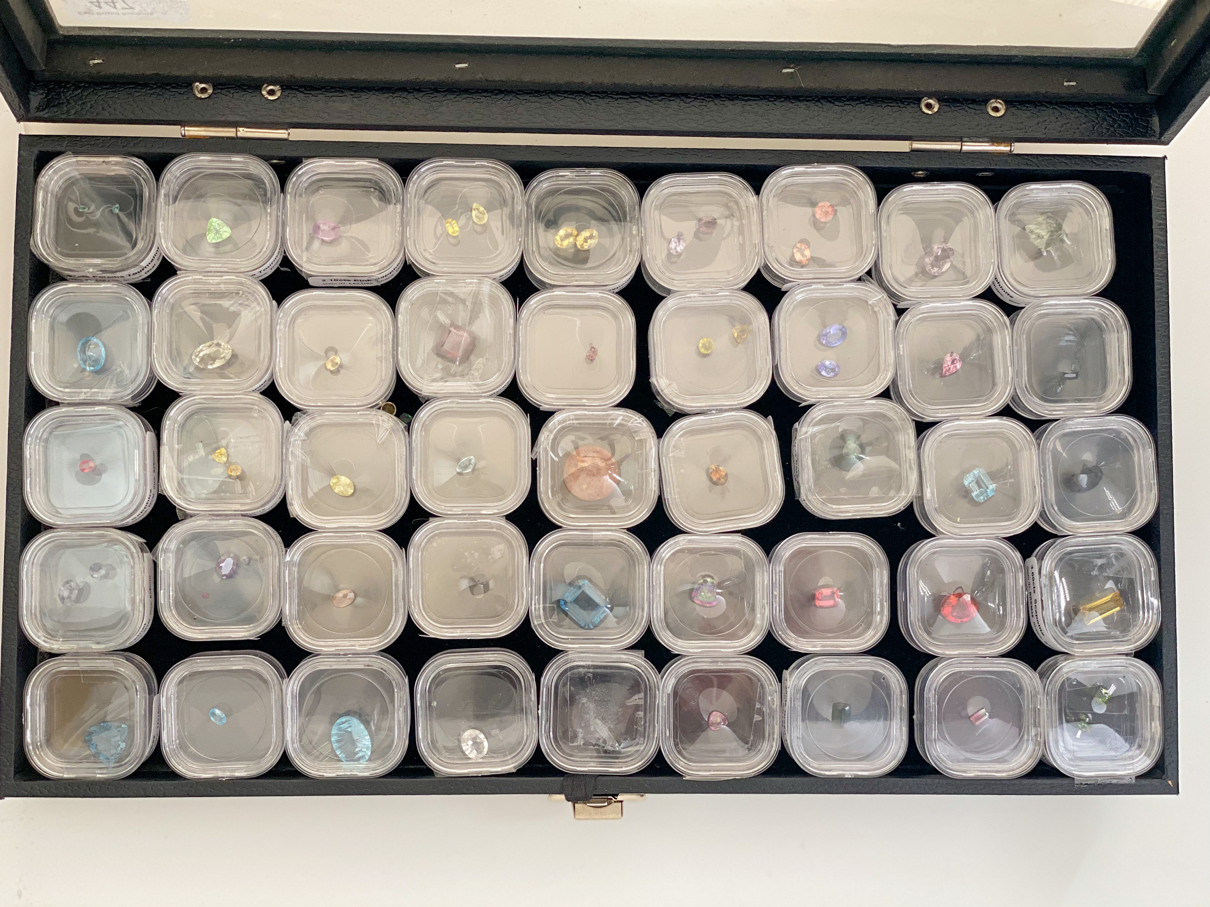 A large collection of cased Gem Collectors specimen gemstones