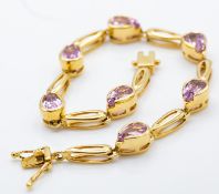 18ct Gold & Kunzite Bracelet