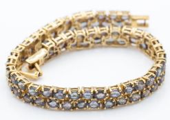 9ct Gold & Colour Change Sapphire Bracelet