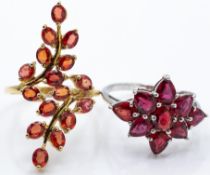 Two Hallmarked 9ct Gold & AAA Tanzanian Ruby Rings