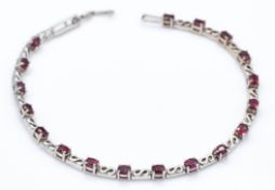 9ct Gold Malawi Ruby Bracelet