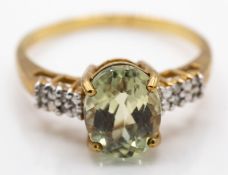 9ct gold Zultanite & Diamond Ring