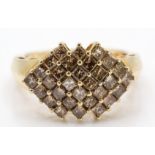 A 9ct Gold and Diamond Cluster Ring