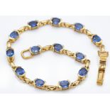 9ct Gold & Sapphire Bracelet