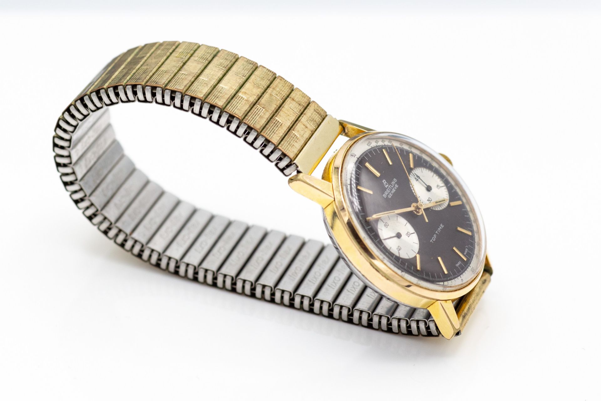 1960s Breitling Top Time Panda Face Wristwatch - Bild 3 aus 5