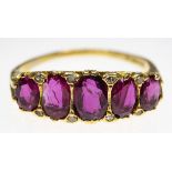 1970S HALLMARKED RUBY AND DIAMOND RING