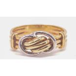 A 9ct Yellow & White Gold Knot Ring