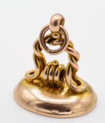 Victorian 19th century 9ct Gold Intaglio Seal Pendant