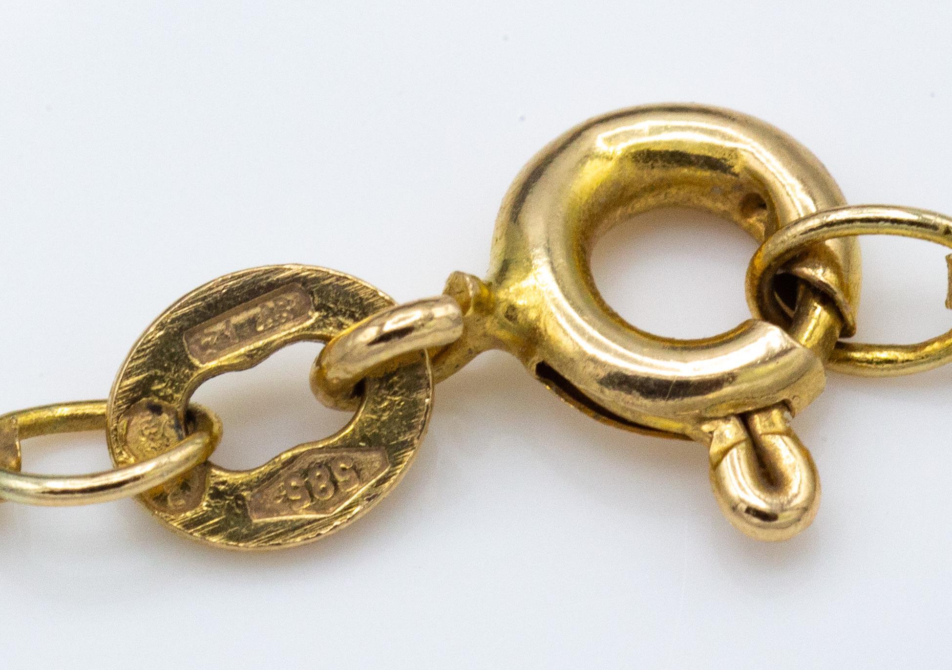 14ct Gold & Diamond Pendant Necklace - Image 4 of 5