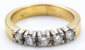 A 14ct Gold & Diamond Half Eternity Ring