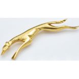An Art Deco 18ct Gold French Figural Dog Brooch