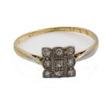A 1920’s 18Ct Gold And Platinum Diamond Ring