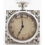 A 1920'S ANSORENA MADRID PLATINUM & DIAMOND PENDANT WATCH