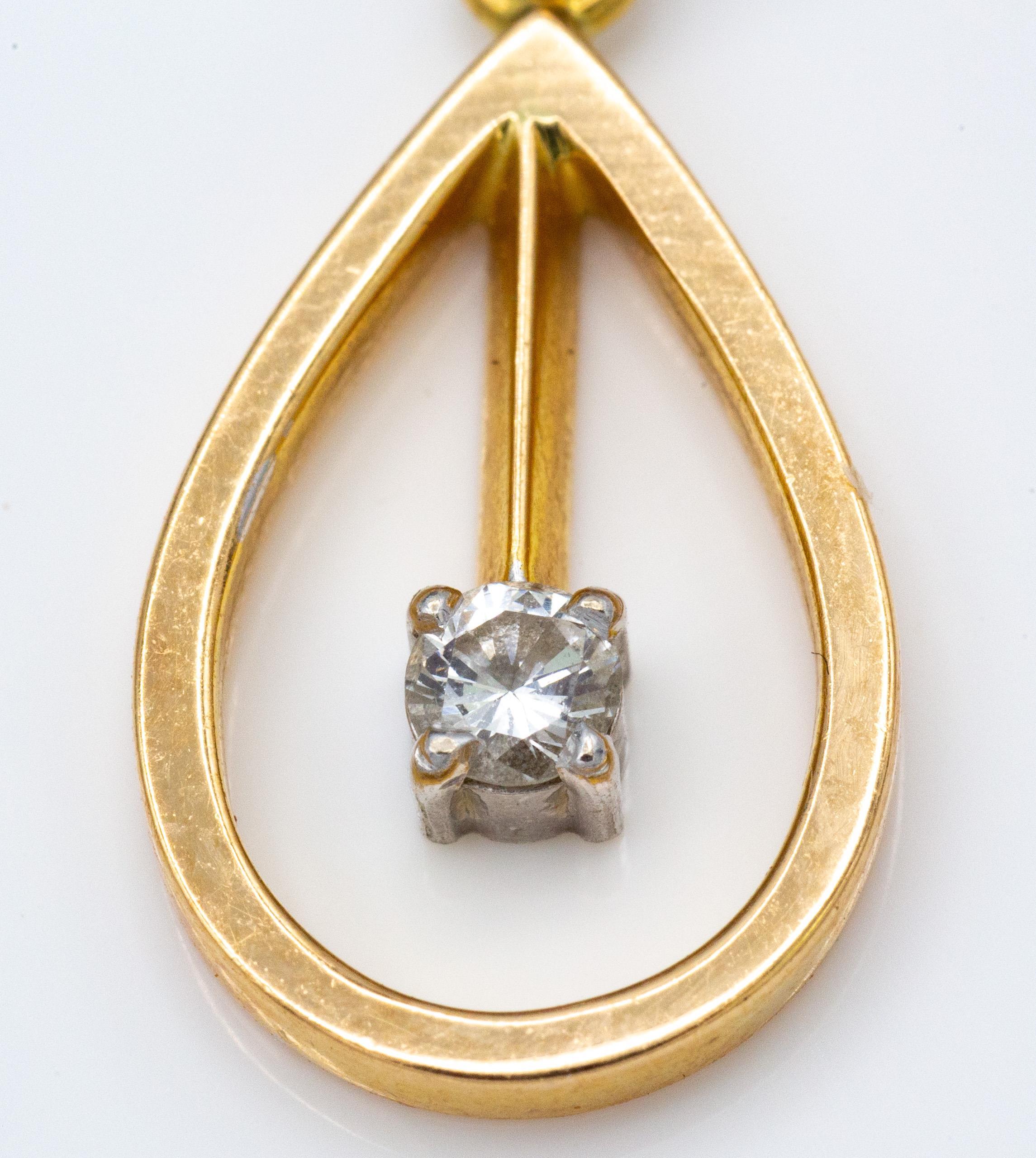 14ct Gold & Diamond Pendant Necklace - Image 2 of 5