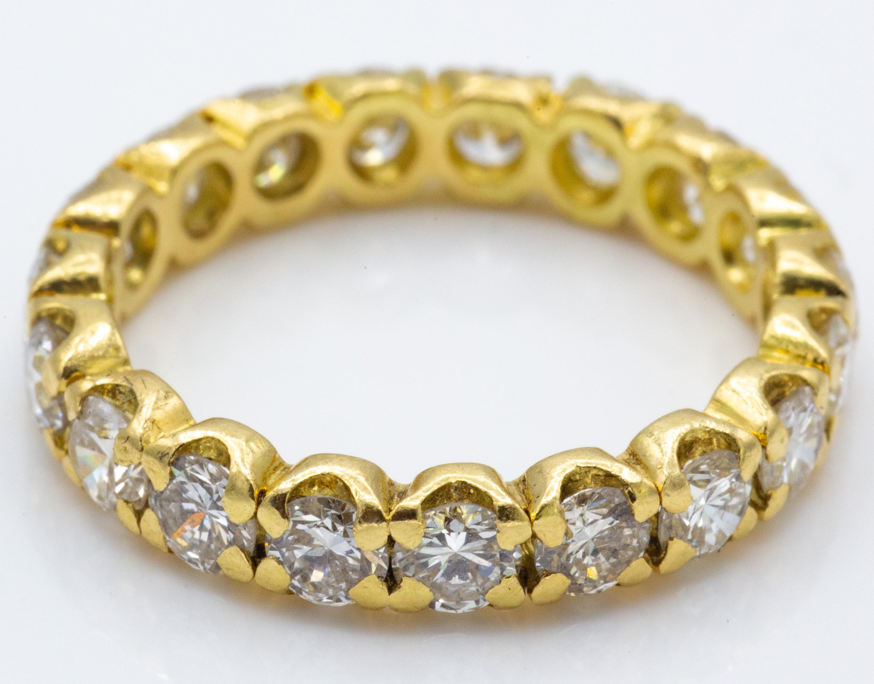 A French 18ct Gold & Diamond Eternity Ring