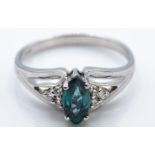 18ct White Gold Brazilian Alexandrite & Diamond Ring