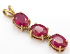 9ct Gold & Ruby Necklace Pendant