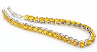 9ct Gold & Yellow Sapphire Bracelet