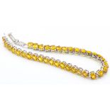 9ct Gold & Yellow Sapphire Bracelet