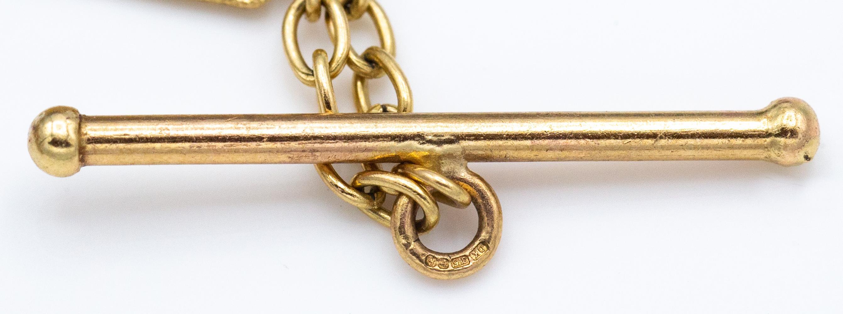 A Hallmarked 9ct Gold Necklace & Bracelet Suite - Image 3 of 4