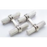 French 18ct White Gold Boucheron Baton Cufflinks