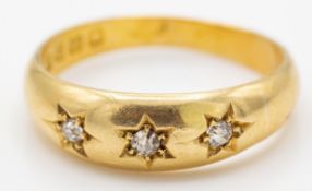 19th Century 18ct Gold & Diamond Gypsy Ring