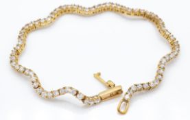 9ct Gold & Zircon Bracelet