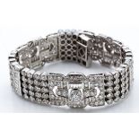 A French 18ct Gold & Platinum Diamond Bracelet