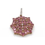 Pink Tourmaline & Zircon Necklace Pendant