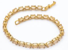 9ct Gold & Brazilian Yellow Beryl Bracelet