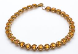 9ct Gold & Songea Sunset Sapphire Bracelet