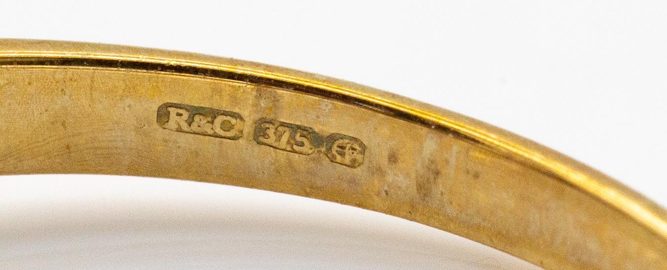 Two Hallmarked 9ct Gold Zircon & Diamond Rings - Image 5 of 6