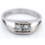 18ct White Gold & Diamond Ring