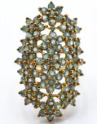 9ct Gold & Alexandrite Cluster Ring