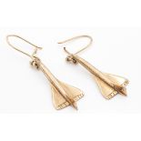 A Pair of Hallmarked 9ct Gold Concord Earrings