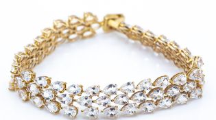 9ct Gold & Beryl Bracelet