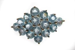 9ct Gold & apatite Cluster Ring