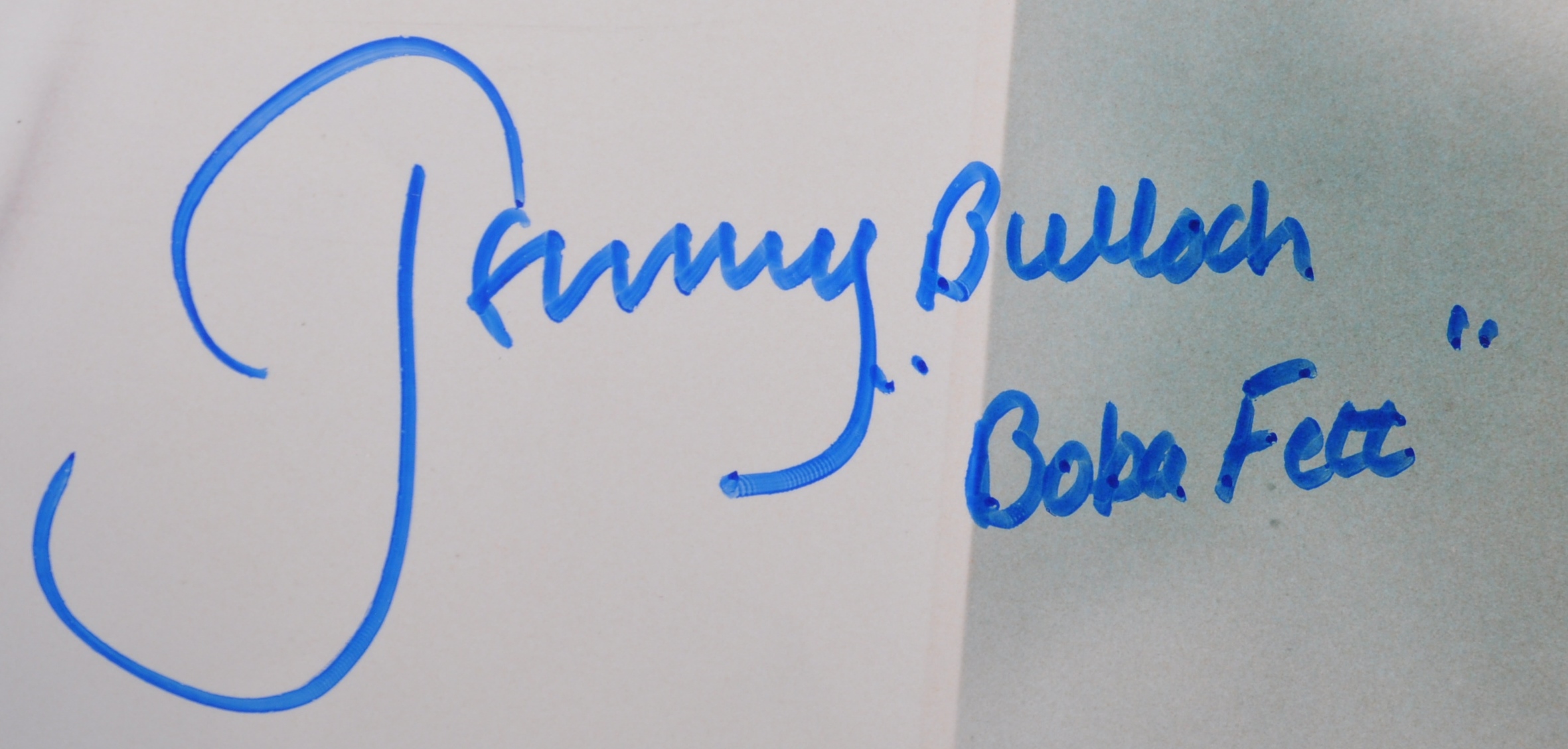 STAR WARS - JEREMY BULLOCH - BOBA FETT - AUTOGRAPH - Image 2 of 2