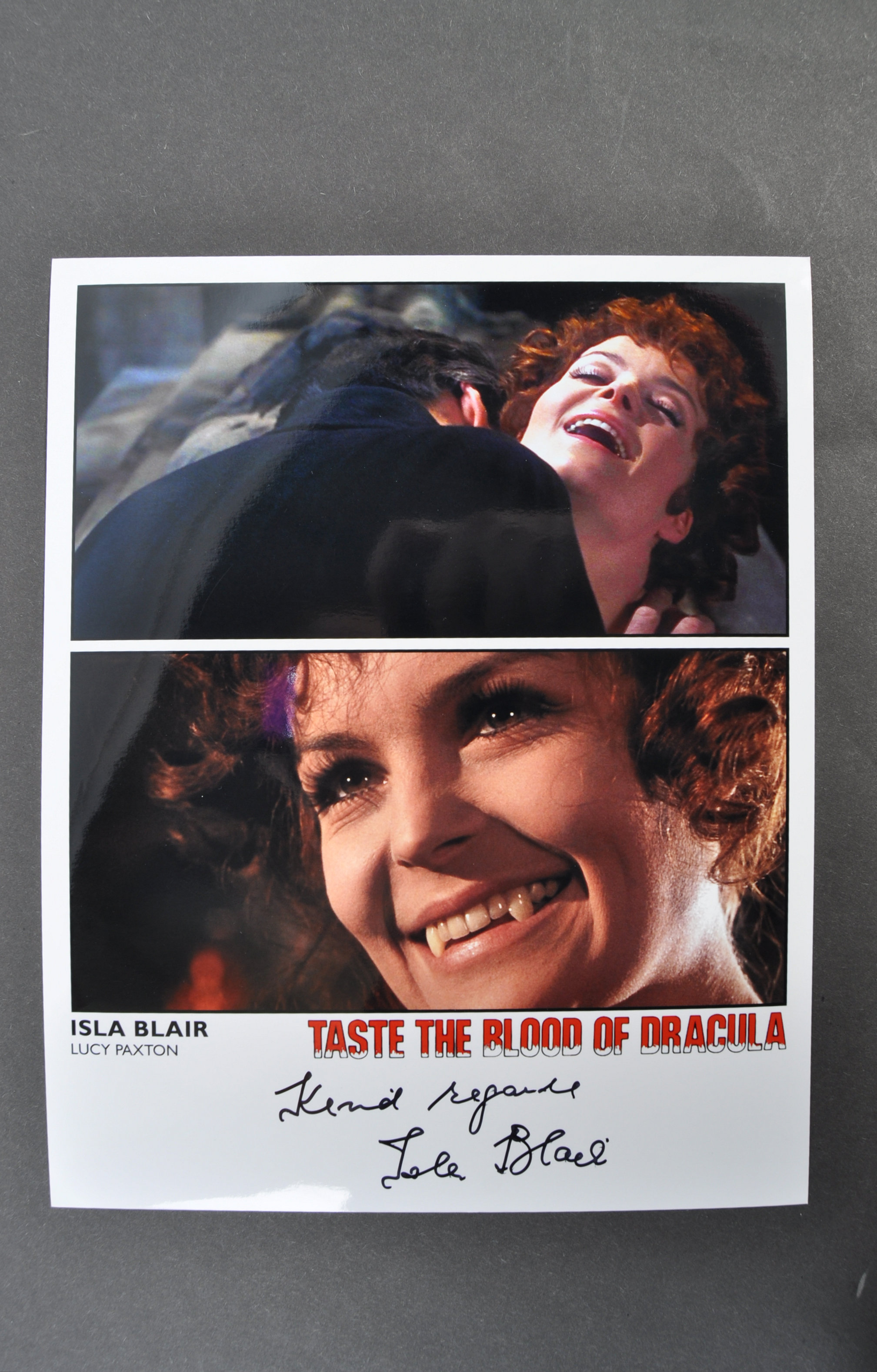 COLLECTION OF ISLA BLAIR - HAMMER HORROR SIGNED 8X