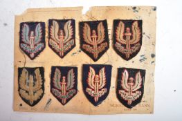 RARE COLLECTION OF WWII RELATED SAS CLOTH BERET PATCHES