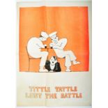 WWII SECOND WORLD WAR ' TITTLE TATTLE LOST THE BATTLE ' POSTER