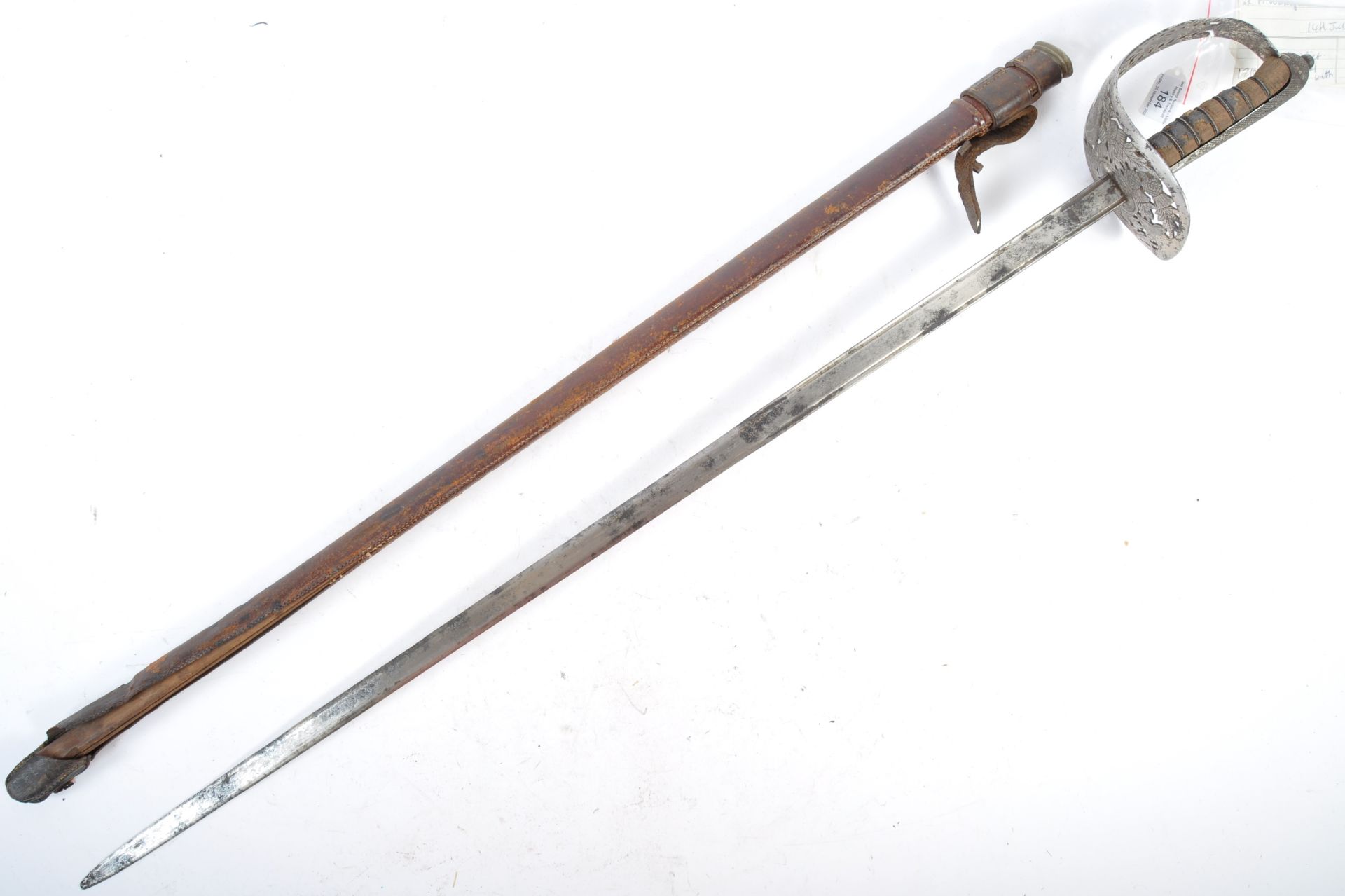 UNUSUAL 19TH CENTURY SCOTTISH OFFICERS SWORD WITH TOLEDO BLADE