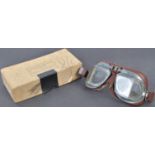 PAIR OF ORIGINAL SECOND WORLD WAR BRITISH RAF FLYING GOGGLES