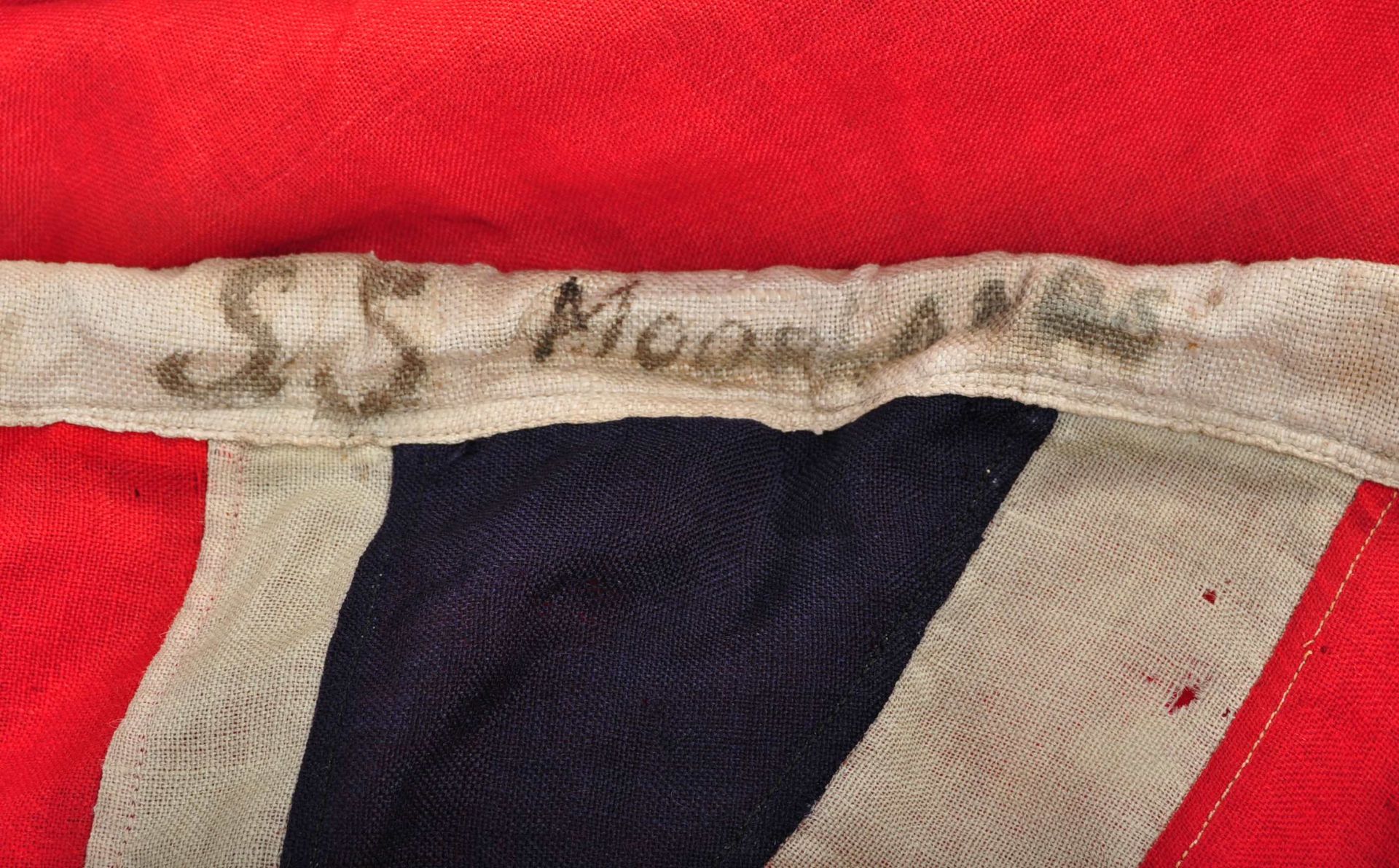 WWI FIRST WORLD WAR INTEREST FLAG SS MOORLANDS CARGO SHIP - Image 4 of 5